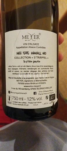 Alsacia Meyer Miss Terre - Mamsell'ard Collection S'trapfel la p'tite goutte Sin añada