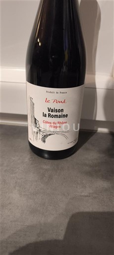 Rhônedalen Côtes-du-Rhône-Villages Vaison la Romaine le Pont Icke årgångsbetecknad
