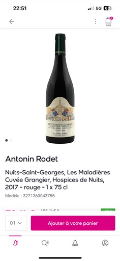 Bourgondië Nuits-saint-georges Hospices de Nuits Les Maladières Grangier 2017