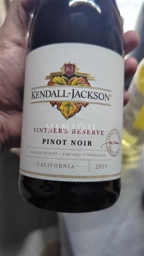 AVAs californianas Não especificado Kendall-Jackson Pinot noir 2019