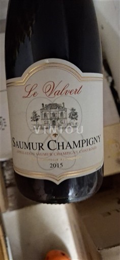 Loiren laakso Saumur-champigny Le Valvert 2015