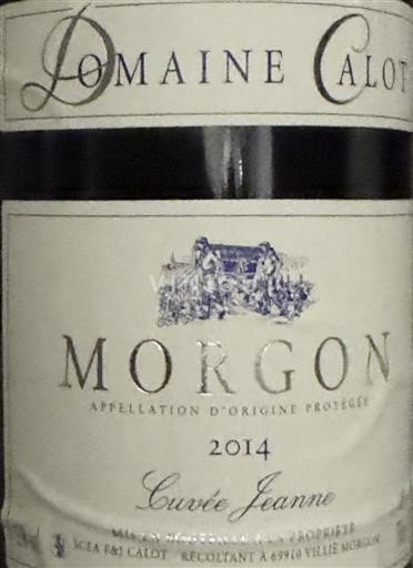 Beaujolais Morgon Domaine Calot Jeanne 2014