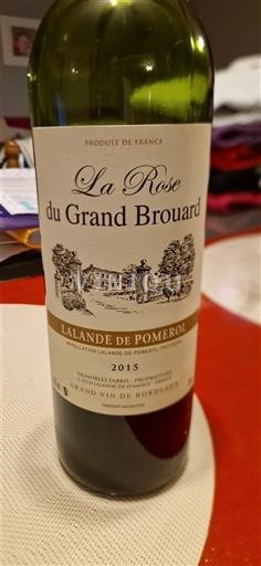 Bordeaux Lalande-de-Pomerol Grand Brouard La Rose 2015