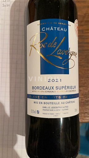 Bordeaux Bordeaux Supérieur Château Chantelouve Roc de Lavergne 2021