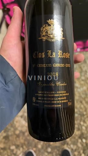 Bordeaux Saint-Émilion Grand Cru Clos La Rose Vieilles Vignes 2018