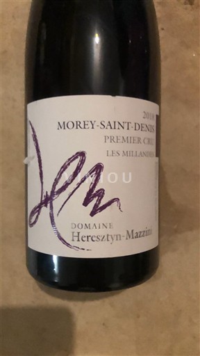Burgundi Morey-Saint-Denis Premier Cru Domaine Heresztyn-Mazzini Les Millandes 2018