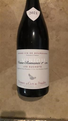 Burgundy Vosne-Romanée Premier Cru Domaine Clos des Poulettes Les Suchots 2021