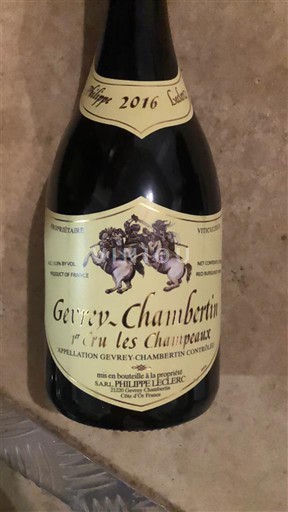 Burgundija Gevrey-chambertin Premier Cru Philippe Leclerc 1er Cru les Champeaux 2016