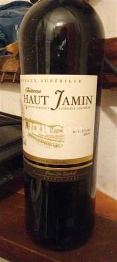 Bordeaux Bordeaux Supérieur Château Haut Jamin 2016