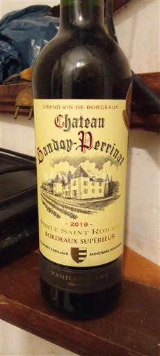 Bordeaux Bordeaux Supérieur Château Gandoy-Perrinat Saint Romain 2019