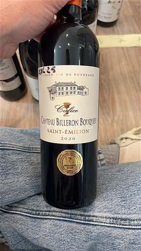 Bordeaux Saint-Émilion Château Billeron Bouquet Cofioc 2020