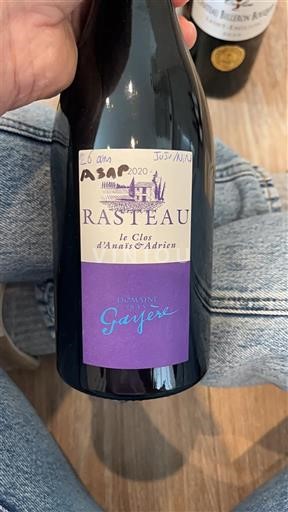 Rhône Valley Rasteau Domaine Gayeux le Clos d'Anaïs & Adrien 2020
