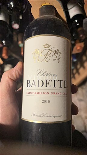 Bordeaux Saint-Émilion Grand Cru Grand Cru Château Badette 2016