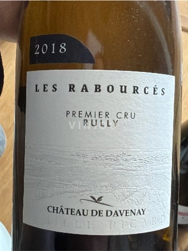 Burgundsko Rully Premier Cru Château Davenay Rully 1er Cru 'Les Rabourcés' 2018