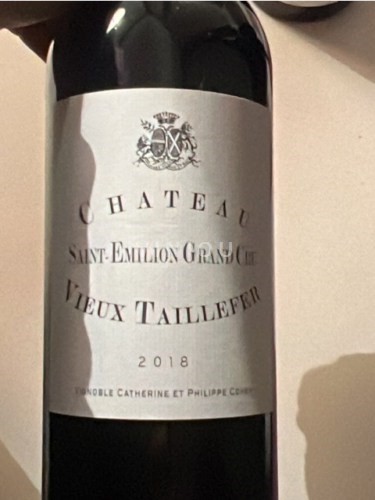Bordeaux Saint-Émilion Grand Cru Château Vieux Taillefer Saint-Émilion Grand Cru 2018