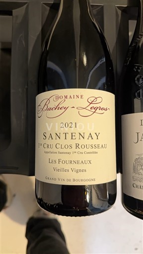 Burgundy Santenay Premier Cru Domaine Bachey-Legros Les Fourneaux Vieilles Vignes Santenay 1er Cru 'Clos Rousseau' 2021