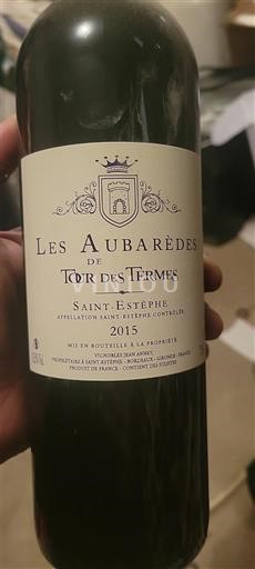 Bordeaux Saint-Estèphe Tour des Termes Les Aubarèdes 2015