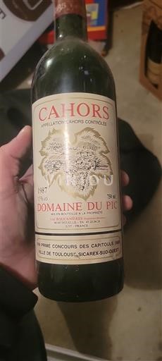 Sud-Ouest Cahors Domaine Pic 1987