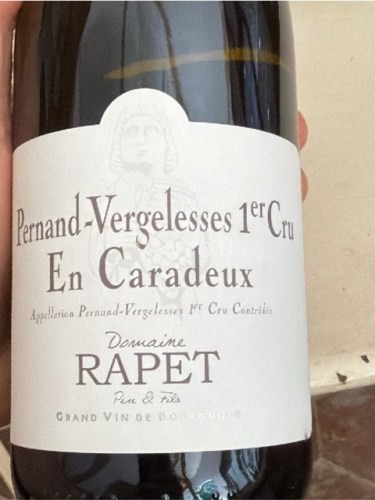 Burgundi Pernand-vergelesses Premier Cru Domaine Rapet Pernand-Vergelesses en Caradeux 2022