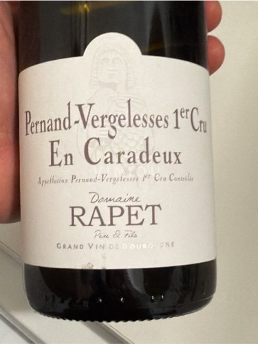 Burgundi Pernand-vergelesses Premier Cru Domaine Rapet Pernand-Vergelesses en Caradeux 2020