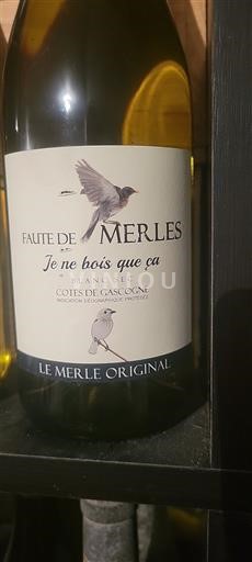 Zuidwest-Frankrijk Côtes de Gascogne Faute de Merles Le Merle Original Niet-geïntegreerd