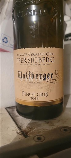 Elzas Pinot grigio Grand Cru Wolfberger 2018