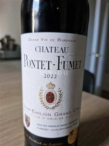 Bordeaux Saint-Émilion Grand Cru Grand Cru Château Pontet-Fumet 2022