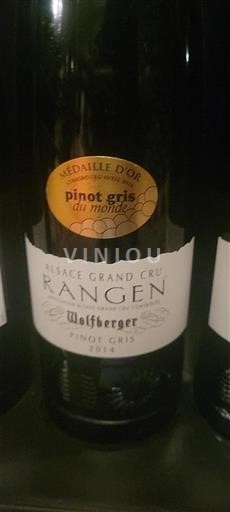 Alsasko Rulandské šedé Grand Cru Wolfberger Rangen 2014
