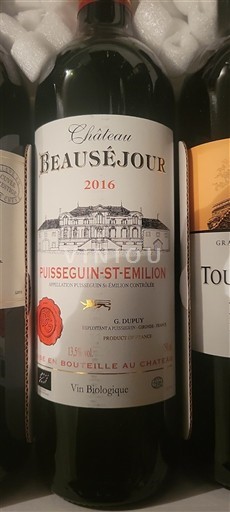 Bordeaux Puisseguin-saint-émilion Château Beauséjour 2016