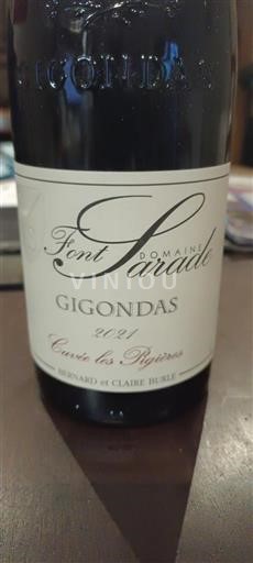Rhônen laakso Gigondas Domaine Font Sarade les Pigières 2021