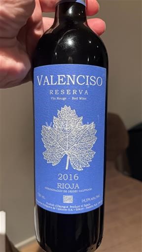 La Rioja Rioja Valenciso Reserva 2016