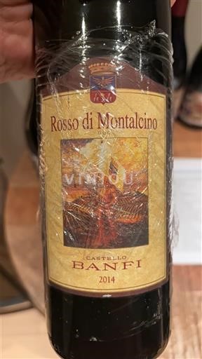 Vin Rouge sec Castello Banfi 2014 Italie Toscane Rosso di Montalcino DOC
