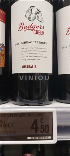 South Australia Unspecified Badgers Creek Shiraz Cabernet 2023