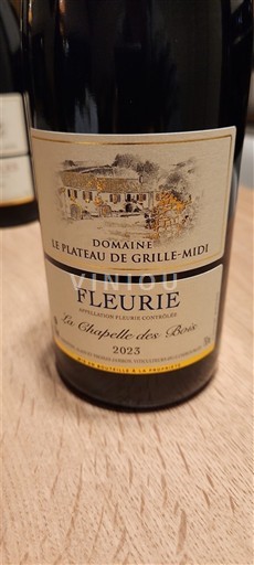 Beaujolais Fleurie Domaine Le Plateau de Grille-Midi La Chapelle des Bois 2023