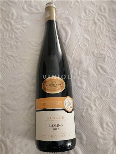Alsacia Cave du Roi Dagobert Sélection Riesling 2012