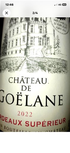 Bordeaux Bordeaux Supérieur Château Goëlane 2022