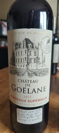 Burdeos Bordeaux superior Château Goëlane 2022