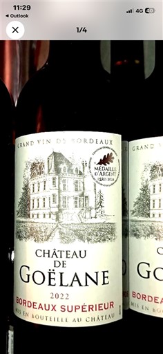 Bordoja Bordeaux Supérieur Château Goëlane 2022