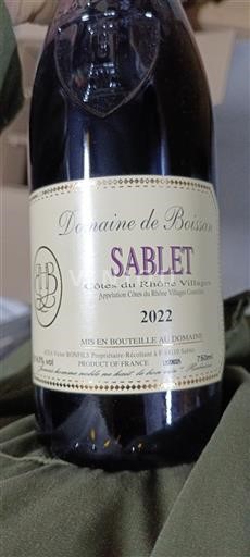 Rhônen laakso Määrittelemätön Domaine Boissan Sablet 2022