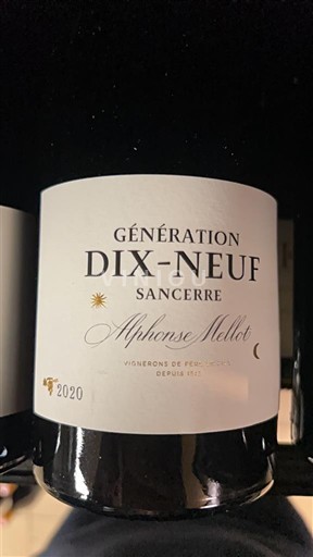 Loire Valley Sancerre Alphonse Mellot Génération Dix-Neuf 2020