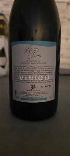 Roussillon Collioure Terres des Templiers Le Lams 2021