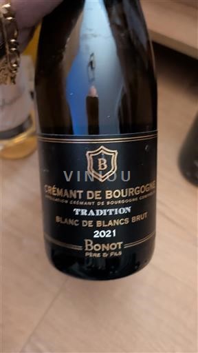 Bourgogne Crémant de Bourgogne Bonot Père & Fils Tradition Blanc de Blancs Brut 2021