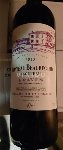 Bordeaux Graves Château Beauregard Lagupeau 2010