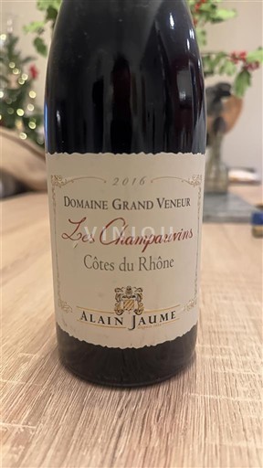 Rhônen laakso Côtes-du-rhône Domaine Grand Veneur Les Champauvins 2016