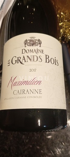 Rhônen laakso Cairanne Domaine Les Grands Bois Maximilien 2017