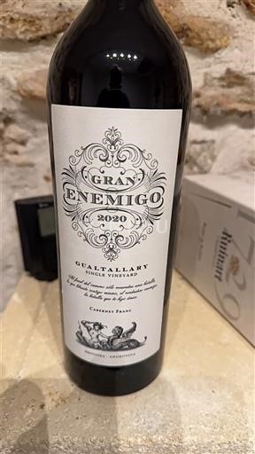 Mendoza Määrittelemätön Gran Enemigo Gualtallary Single Vineyard 2020