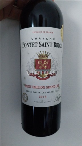 Bordeaux Saint-Émilion Grand Cru Grand Cru Château Pontet Saint Brice 2018