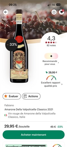 Vêneto Não especificado Fabiano Amarone Della Valpolicella Classico 2021