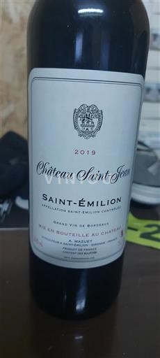 Bordeaux Saint-Émilion Château Saint-Jean 2019