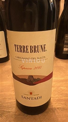 Sardinian Wines Carignano del Sulcis Santadi Terre Brune 2015